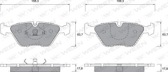 Ween 151-1267 - Brake Pad Set, disc brake autospares.lv