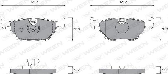 Ween 151-1200 - Brake Pad Set, disc brake autospares.lv