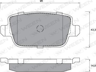 Ween 151-1212 - Brake Pad Set, disc brake autospares.lv