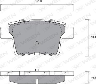 Ween 151-1217 - Brake Pad Set, disc brake autospares.lv