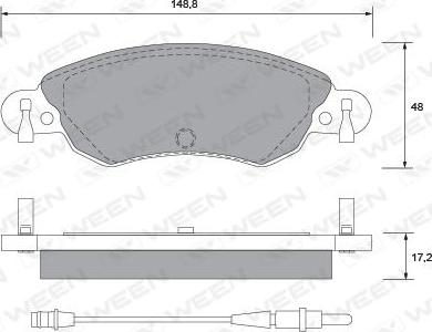 Ween 151-1281 - Brake Pad Set, disc brake autospares.lv