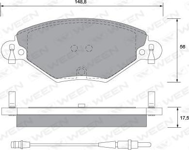 Ween 151-1282 - Brake Pad Set, disc brake autospares.lv