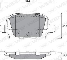 Ween 151-1239 - Brake Pad Set, disc brake autospares.lv