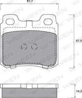 Ween 151-1236 - Brake Pad Set, disc brake autospares.lv