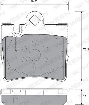 Ween 151-1233 - Brake Pad Set, disc brake autospares.lv