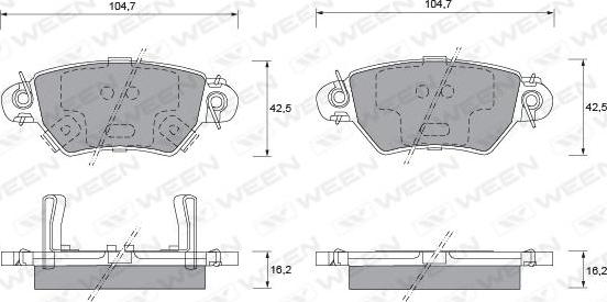 Ween 151-1237 - Brake Pad Set, disc brake autospares.lv