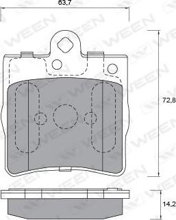 Ween 151-1224 - Brake Pad Set, disc brake autospares.lv