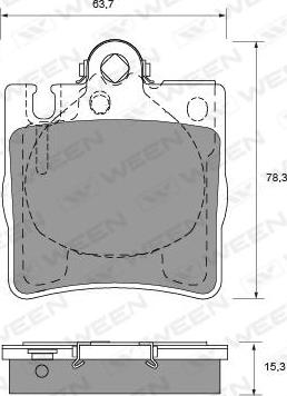 Ween 151-1226 - Brake Pad Set, disc brake autospares.lv