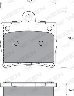 Ween 151-1220 - Brake Pad Set, disc brake autospares.lv