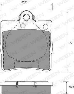 Ween 151-1223 - Brake Pad Set, disc brake autospares.lv
