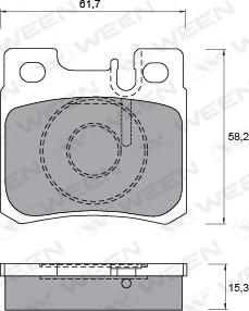 Ween 151-1222 - Brake Pad Set, disc brake autospares.lv