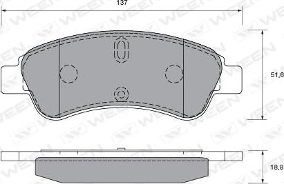 Ween 151-1279 - Brake Pad Set, disc brake autospares.lv