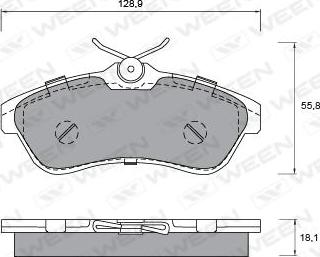 Ween 151-1276 - Brake Pad Set, disc brake autospares.lv