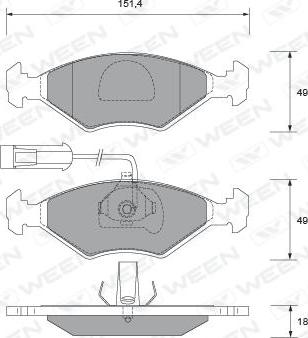 Ween 151-1799 - Brake Pad Set, disc brake autospares.lv