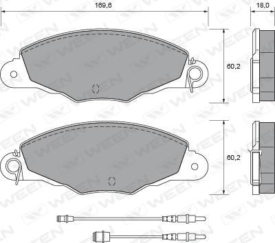 Ween 151-1794 - Brake Pad Set, disc brake autospares.lv