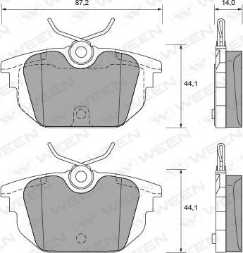 Ween 151-1793 - Brake Pad Set, disc brake autospares.lv