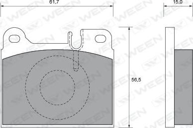 Ween 151-1792 - Brake Pad Set, disc brake autospares.lv