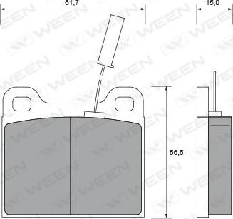 Ween 151-1745 - Brake Pad Set, disc brake autospares.lv