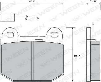 Ween 151-1746 - Brake Pad Set, disc brake autospares.lv