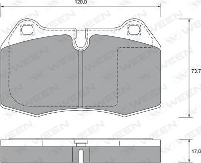 Ween 151-1754 - Brake Pad Set, disc brake autospares.lv