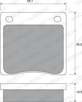 Ween 151-1750 - Brake Pad Set, disc brake autospares.lv