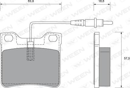 Ween 151-1769 - Brake Pad Set, disc brake autospares.lv