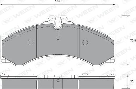 Ween 151-1768 - Brake Pad Set, disc brake autospares.lv