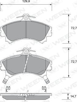 Ween 151-1711 - Brake Pad Set, disc brake autospares.lv