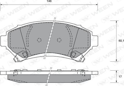 Ween 151-1780 - Brake Pad Set, disc brake autospares.lv