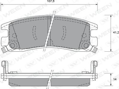 Ween 151-1781 - Brake Pad Set, disc brake autospares.lv