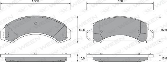 Ween 151-1735 - Brake Pad Set, disc brake autospares.lv