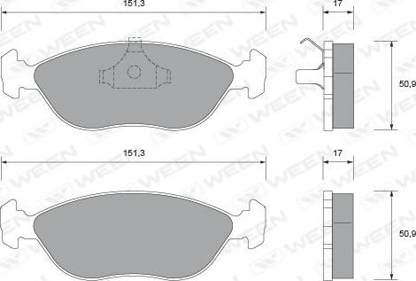 Ween 151-1737 - Brake Pad Set, disc brake autospares.lv