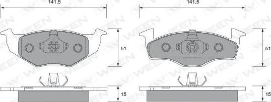 Ween 151-1720 - Brake Pad Set, disc brake autospares.lv