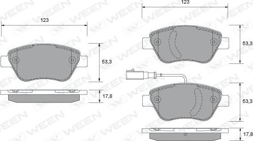 Ween 151-1773 - Brake Pad Set, disc brake autospares.lv