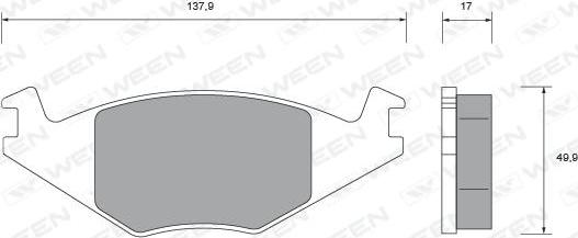 Ween 151-2494 - Brake Pad Set, disc brake autospares.lv