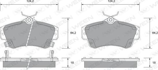 Ween 151-2493 - Brake Pad Set, disc brake autospares.lv