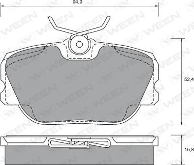 Ween 151-2461 - Brake Pad Set, disc brake autospares.lv