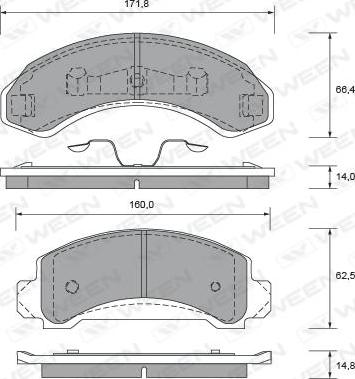 Ween 151-2403 - Brake Pad Set, disc brake autospares.lv