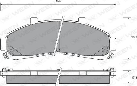 Ween 151-2410 - Brake Pad Set, disc brake autospares.lv