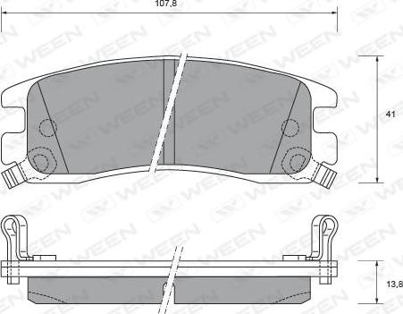 Ween 151-2489 - Brake Pad Set, disc brake autospares.lv