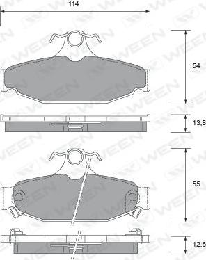 Ween 151-2485 - Brake Pad Set, disc brake autospares.lv