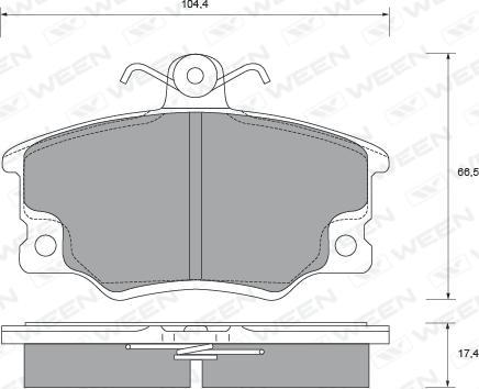 Ween 151-2439 - Brake Pad Set, disc brake autospares.lv