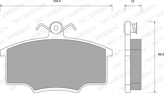 Ween 151-2429 - Brake Pad Set, disc brake autospares.lv