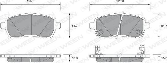 Ween 151-2590 - Brake Pad Set, disc brake autospares.lv