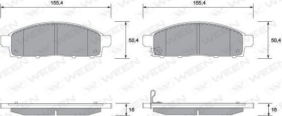 Ween 151-2592 - Brake Pad Set, disc brake autospares.lv