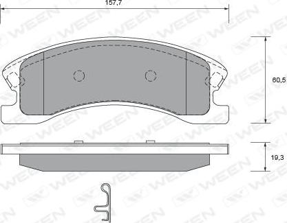 Ween 151-2501 - Brake Pad Set, disc brake autospares.lv