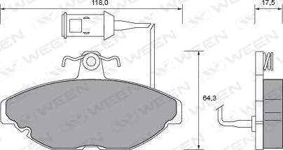 Ween 151-2513 - Brake Pad Set, disc brake autospares.lv