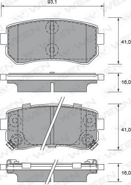 Ween 151-2571 - Brake Pad Set, disc brake autospares.lv