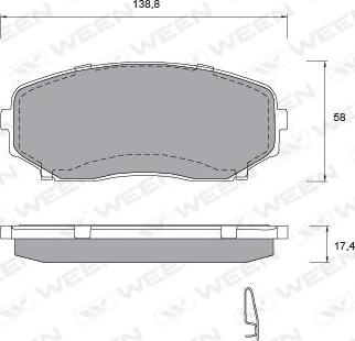 Ween 151-2573 - Brake Pad Set, disc brake autospares.lv