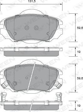 Ween 151-2691 - Brake Pad Set, disc brake autospares.lv